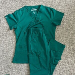Hunter green scrubs